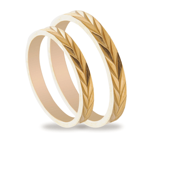 Βέρες Σετ Χρυσές Σκαλιστές MASCHIO FEMMINA TMF-73 - themelidisjewels